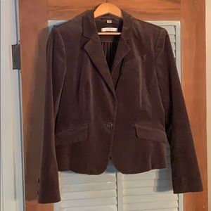 Deep plum velvet menswear inspired blazer